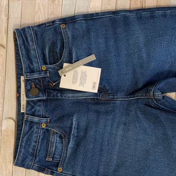NWT Asos raw hem super high rise jeans - Picture 2 of 10